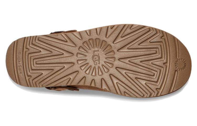 Сандалии UGG с флисовой подкладкой универсальные удобные мюли устойчивые к истиранию домашние тапочки для женщин каштановый цвет - изображение 5