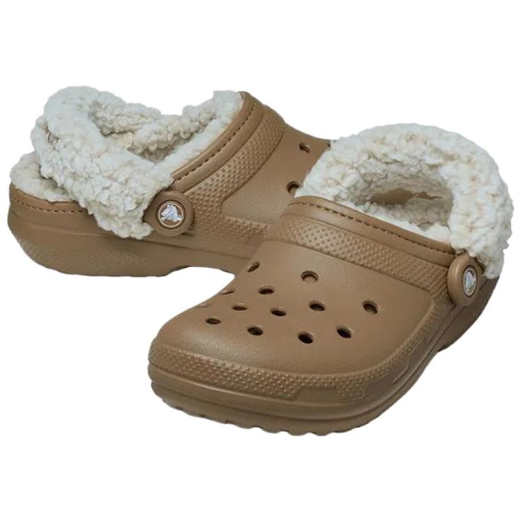 Сабо Crocs Классический плюшевый с круглым узором сандал резина унисекс коричневый - изображение 3