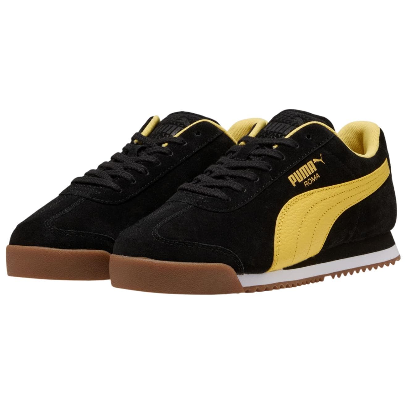 Кроссовки Puma Roma Low Casual Shoes Унисекс Черный Желтый - изображение 3
