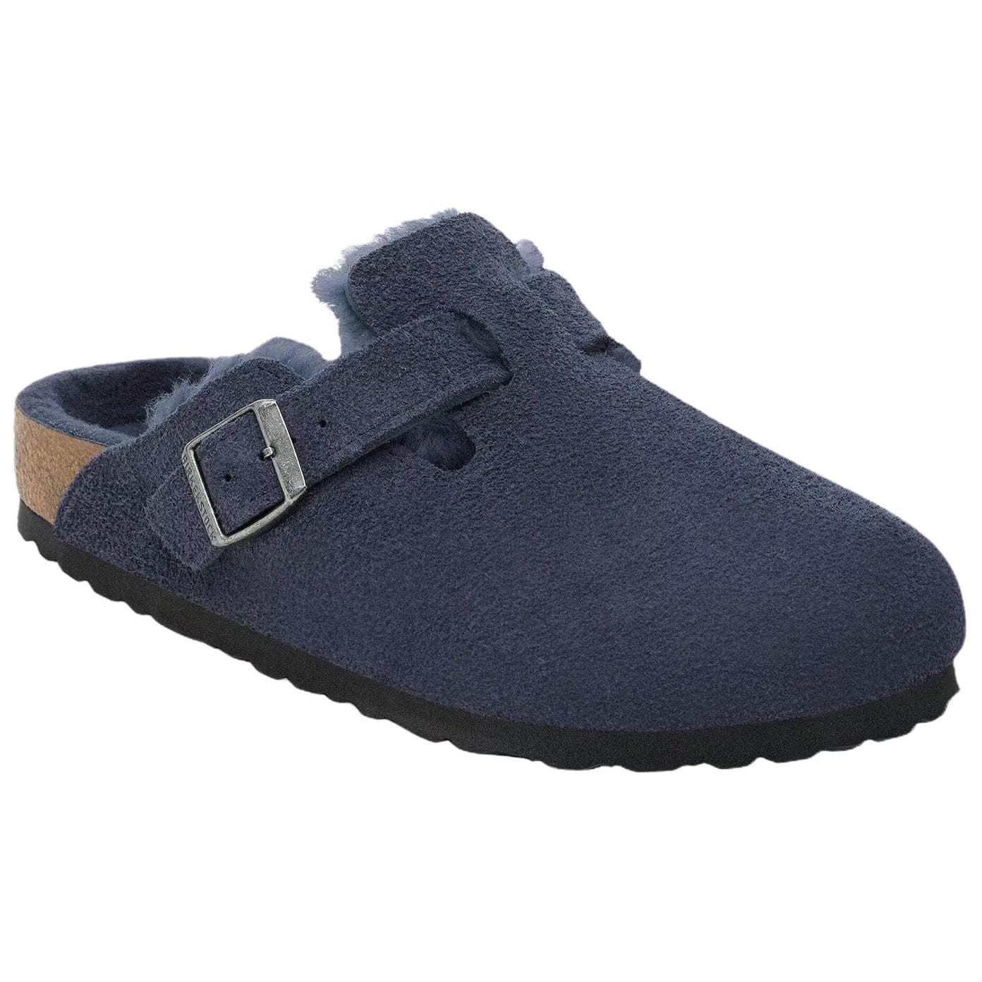 Сандалии Birkenstock X Boston Shearling Модные И Удобные EVA Тапочки С Закрытым Носком Унисекс Темно-синий Узкая Версия - изображение 2