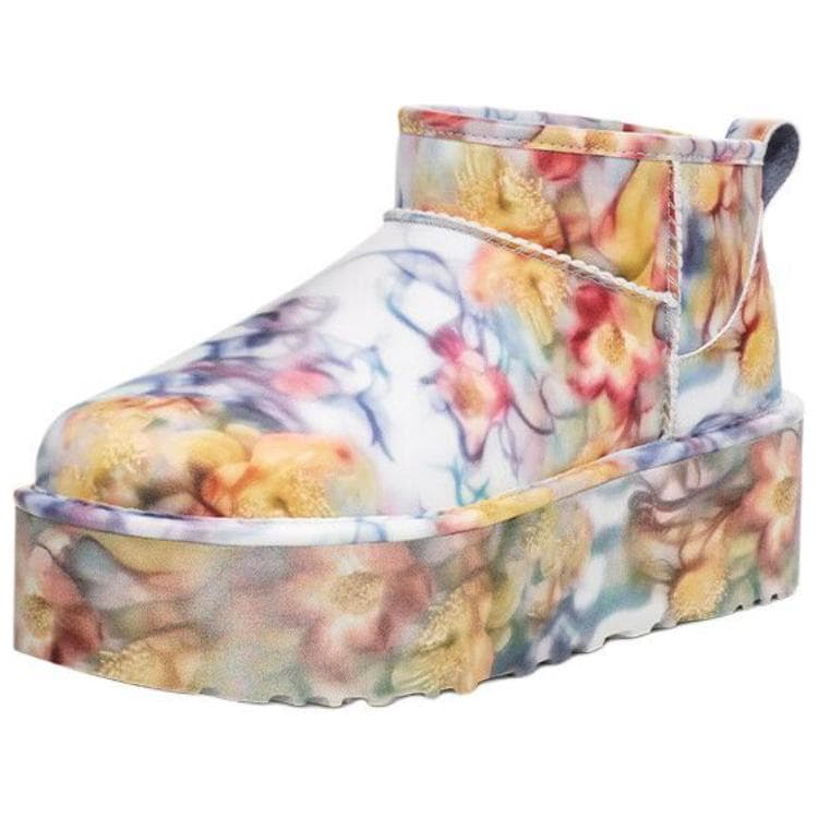 Ботинки зимние UGG x Collina Strade Термические Короткие Снежные Ботинки Унисекс Цветочный - изображение 3