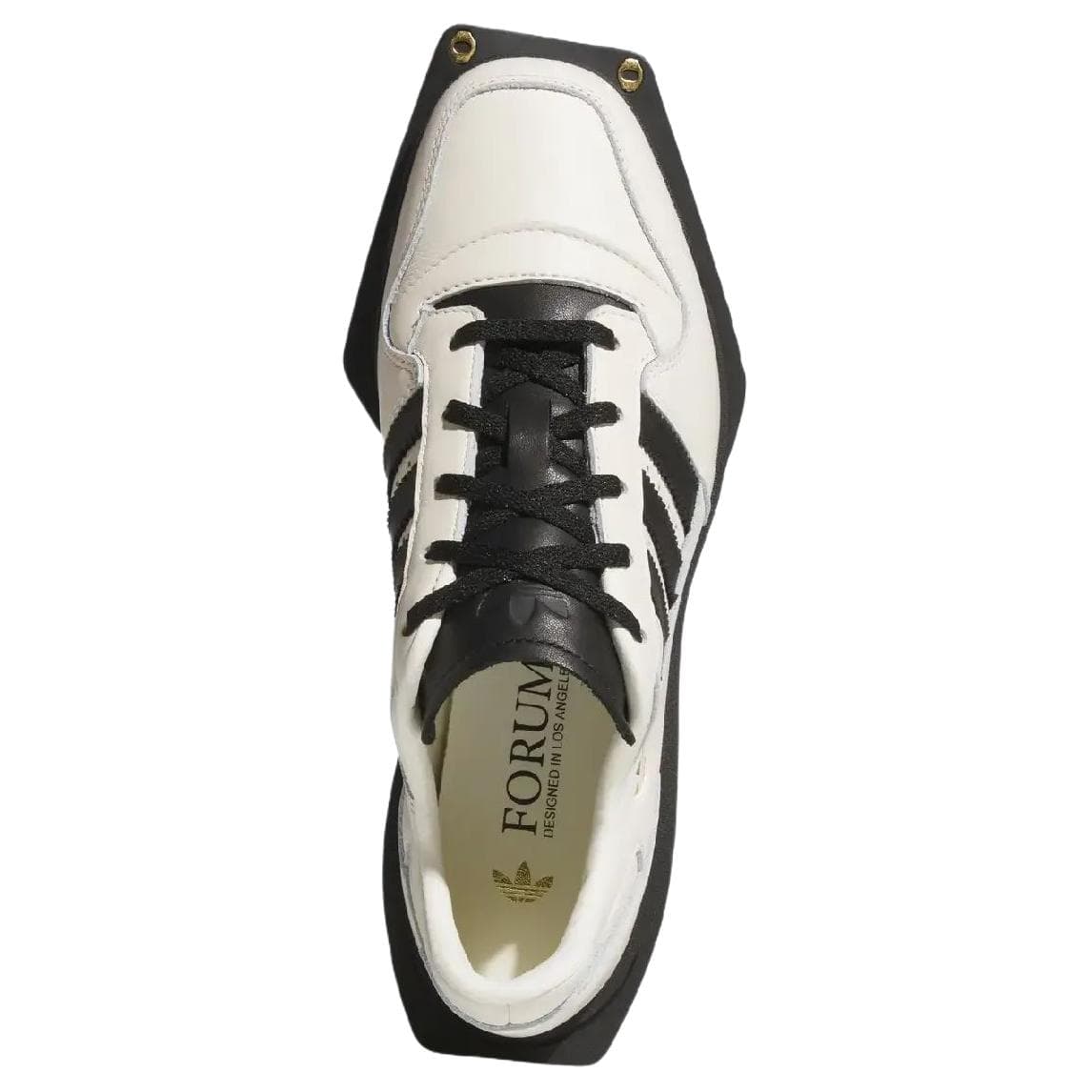 Кроссовки Adidas Originals FORUM Кожа Повседневная обувь Women's White Черный - изображение 5