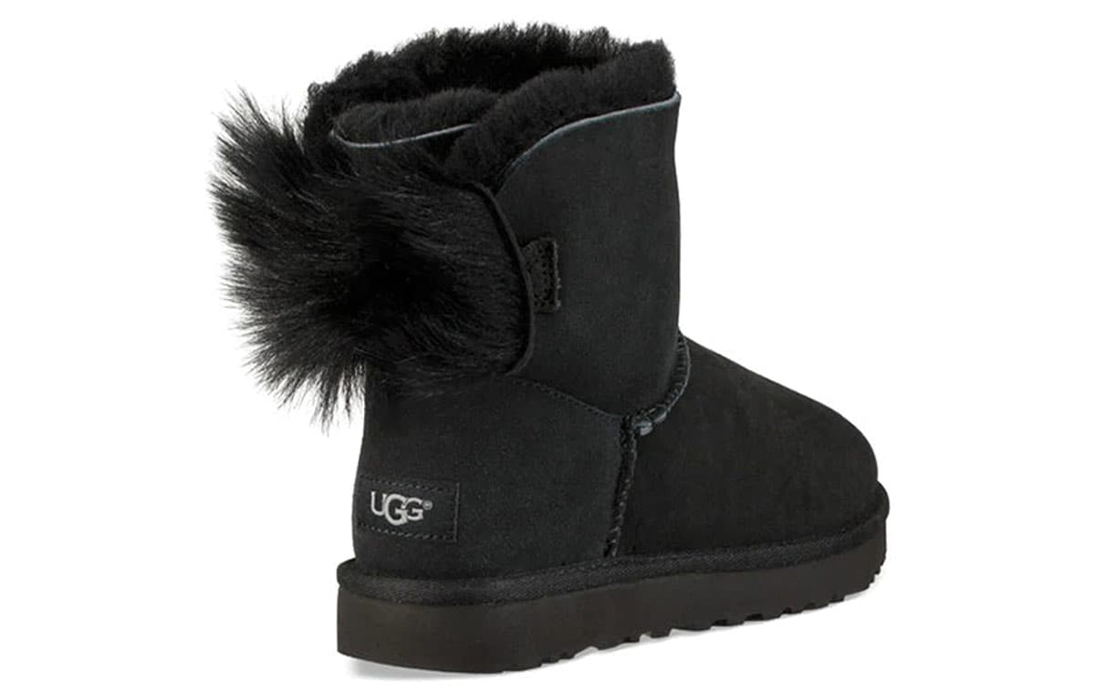 Ботинки зимние UGG Fluff Bow Mini Black - изображение 4