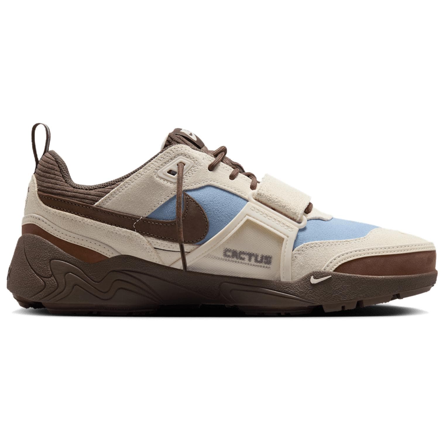 Кроссовки Nike X Travis Scott ZOOM Field JAXX Дышащий Low Топ Повседневная обувь Унисекс Бежево-синий - изображение 2