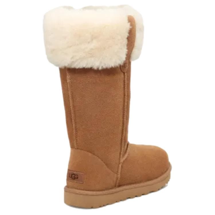 Ботинки UGG Suhenny Женские высокие сапоги до колена цвет каштановый - изображение 4