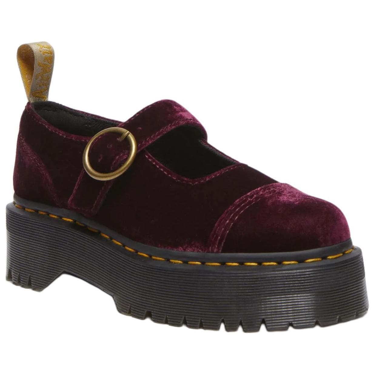 Dr.Martens ADDINA Платформа Mary Jane Туфли 5 см Женские Вишнево-красные - изображение 3