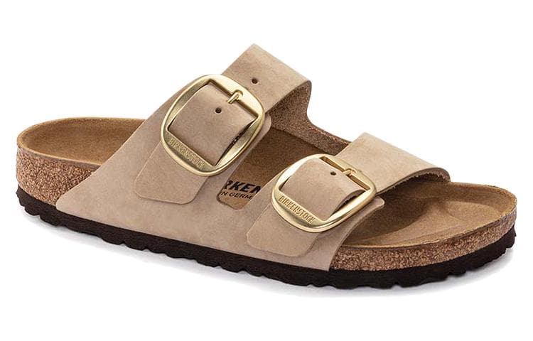 Сандалии Birkenstock Arizona Big Buckle EVA Шлепанцы Женские Бежевые Узкие - изображение 3