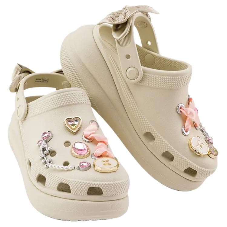 Сабо Crocs FLOATING Dream Flower Shadow Cream Верхняя одежда Дышащая обувь Сабо Резина Женские Бежевый - изображение 4