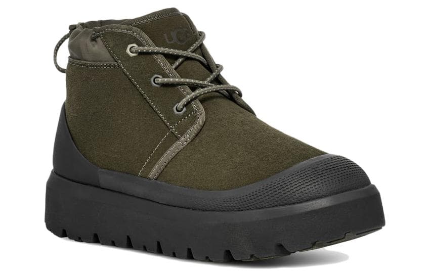 Ботинки зимние UGG Neumel Hybrid Weather Короткие Снежные Ботинки Унисекс Зеленый Черный - изображение 3