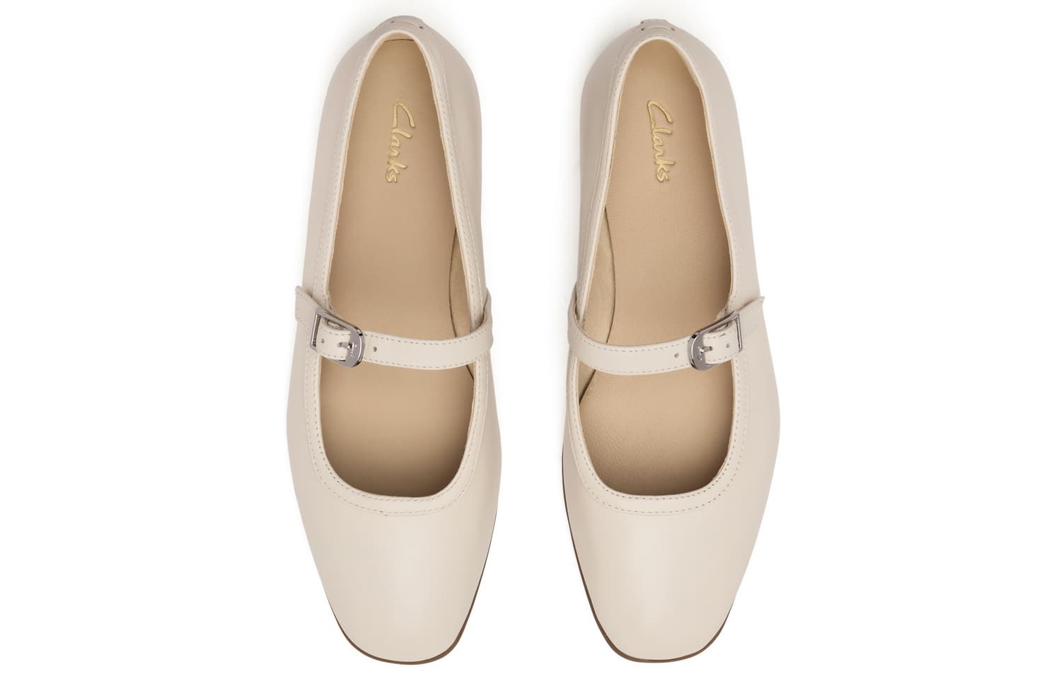 Clarks Овчина Тонкие и Без Объема Туфли Мэри Джейн Женские Белые - изображение 4