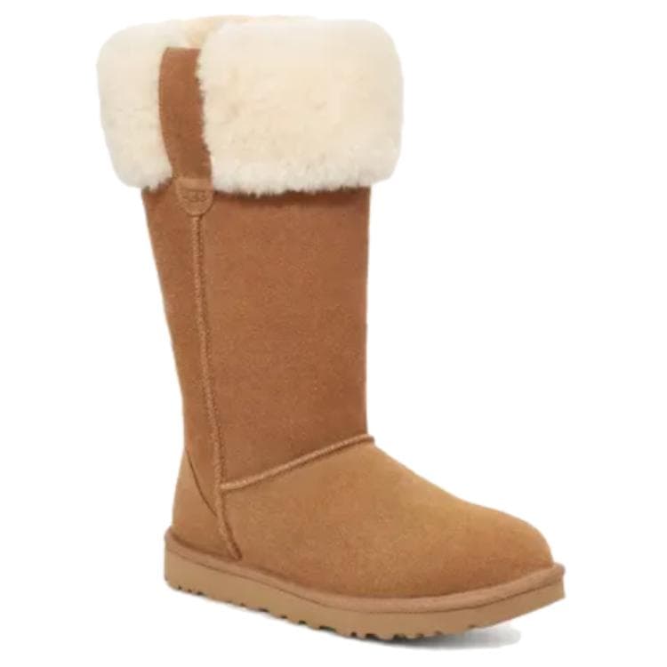 Ботинки UGG Suhenny Женские высокие сапоги до колена цвет каштановый - изображение 3