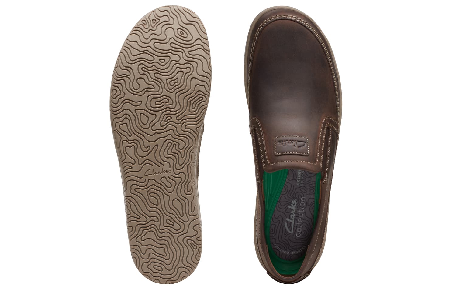 Clarks Hodgson Collection Телесная корова Кожа Повседневная обувь Мужская Коричневый - изображение 3