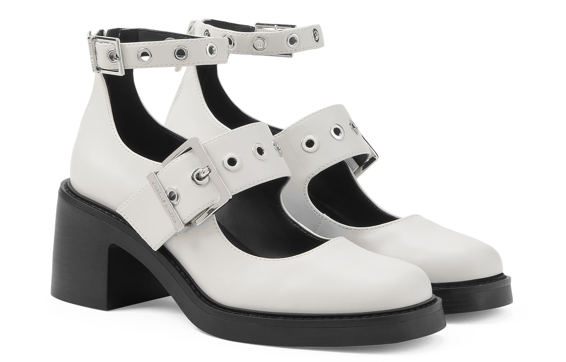 Тапочки CHARLESKEITH ck PU 6.8cm BlackWhite - изображение 2