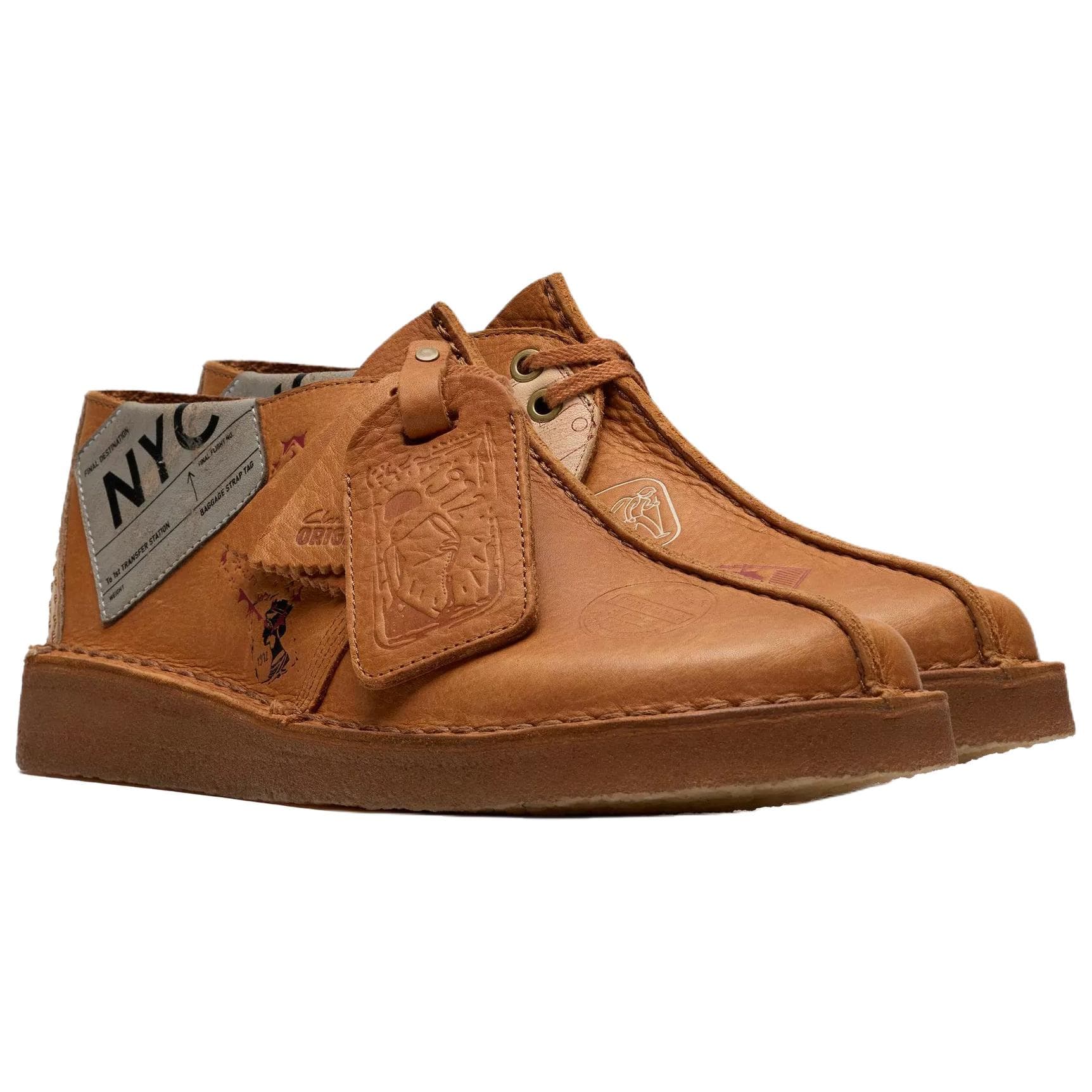 Ботинки Clarks Desert Trek Кожа Повседневная Обувь Мужская Коричневая - изображение 3