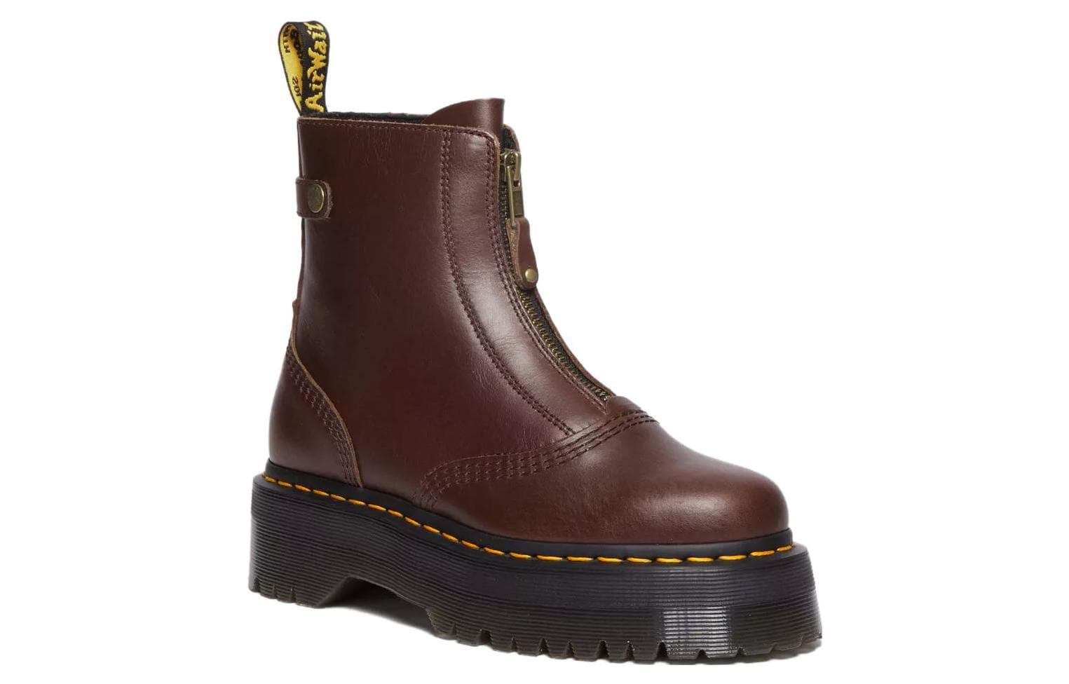 Сапоги Dr.Martens Женские ботильоны из кожи темно-коричневый цвет - изображение 2