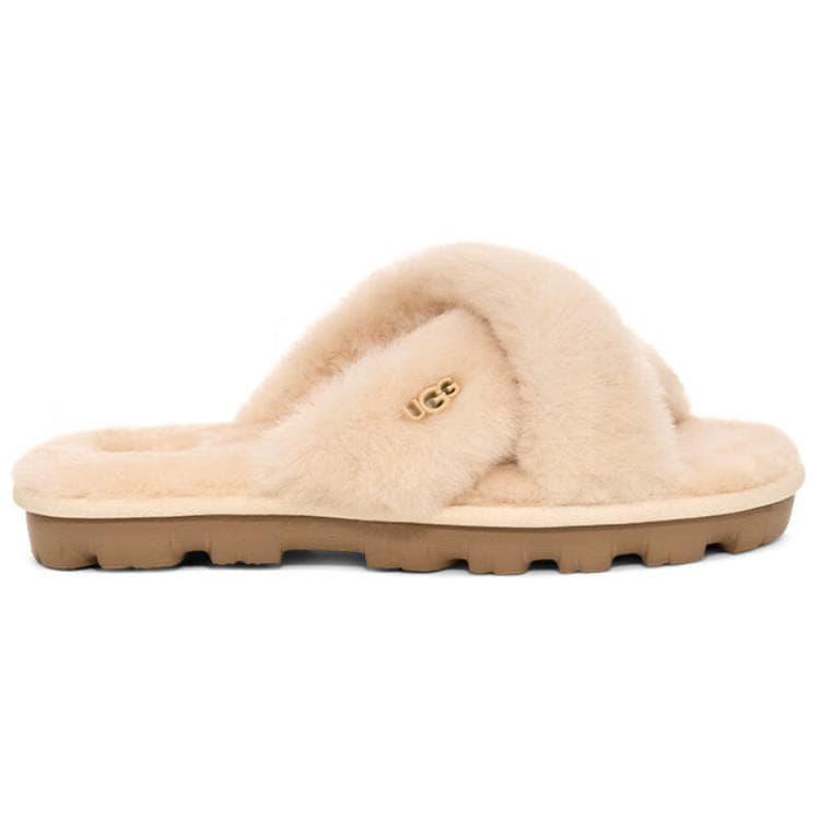 Сандалии ugg Fluff Модный тренд Минимализм Удобный Флисовая подкладка Мюли Шлепанцы Женские Бежевый - изображение 3