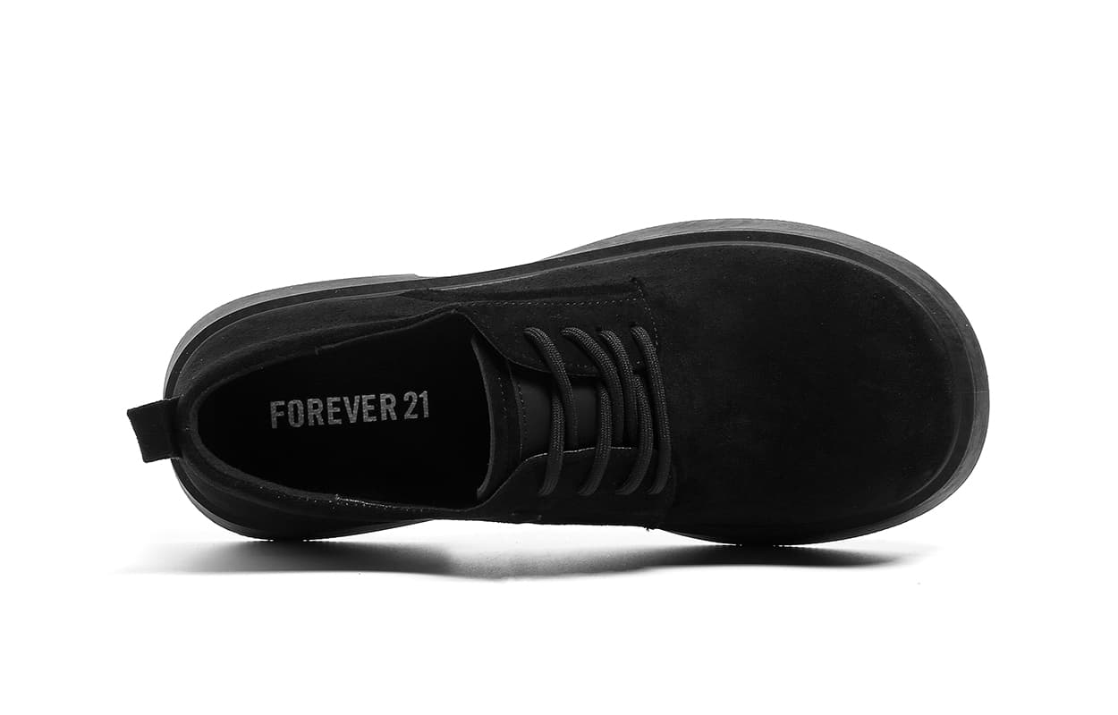 FOREVER 21 Derby Обувь Повседневная Кожаная Мужская Искусственная Замша Черная - изображение 4