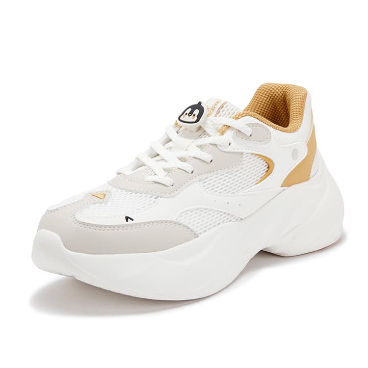Кроссовки 361° Penguin Shoes противоскользящие устойчивые к истиранию низкий топ повседневная обувь женские гравийный желтый - изображение 2