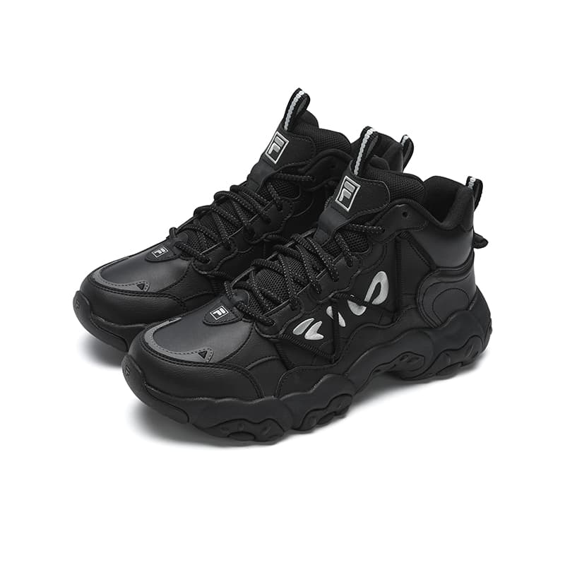 Кроссовки FILA Износостойкий и Легкий MID Топ Повседневная Обувь Мужская Черная - изображение 3