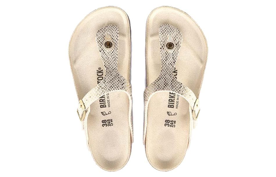 Шлёпанцы Birkenstock ПВХ Стильные Сандалии Женские Белые Узкие - изображение 4