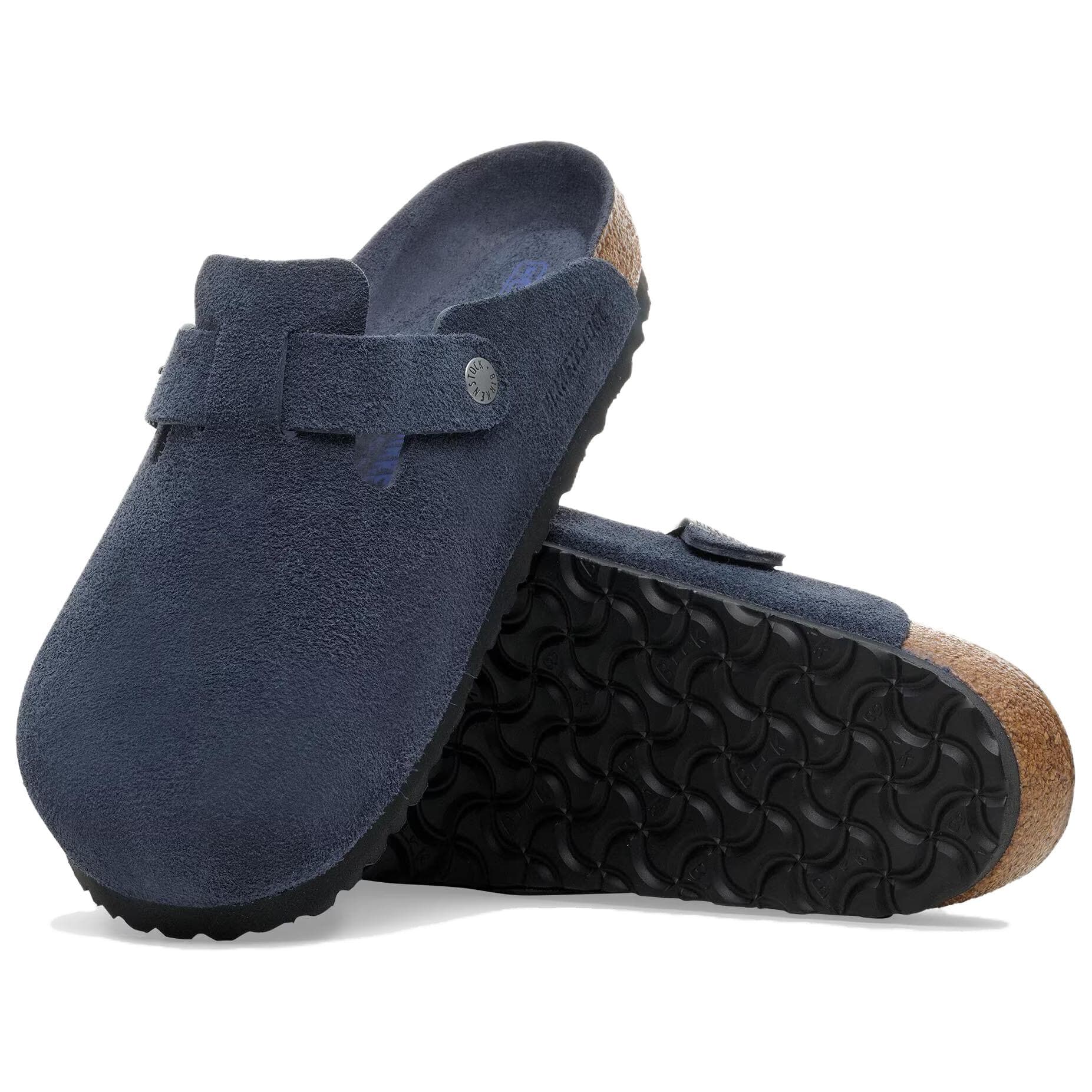 Сандалии Birkenstock Бостон Отсутствие специальных функций Закрытые тапочки Унисекс Синий Обычный (стандартный) Свободный покрой - изображение 5