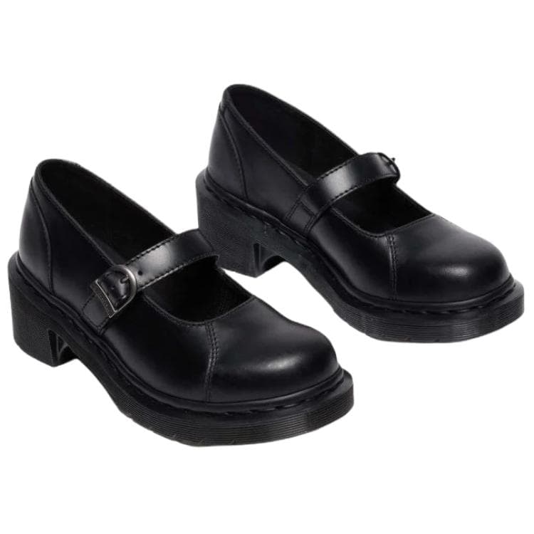 Dr.Martens ALDERSTONE Кожа Грубый каблук Мэри Джейн 6 см Женские Черные - изображение 3