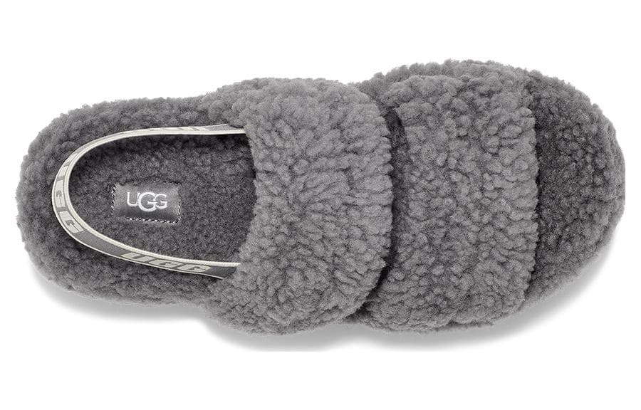 Шлёпанцы UGG Fluff Slide Light Grey - изображение 4