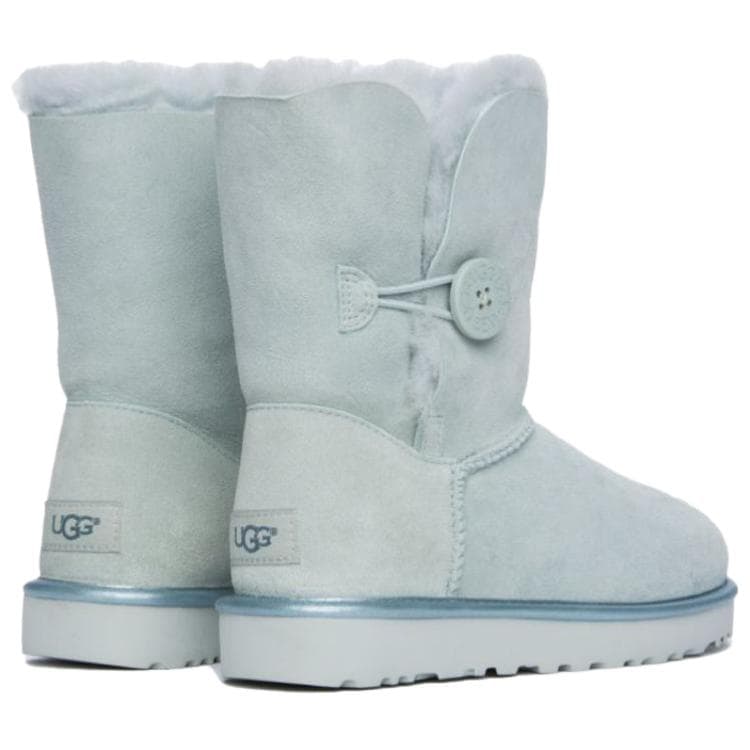 Ботинки зимние UGG Bailey Button Снекерки Унисекс Зеленые - изображение 4
