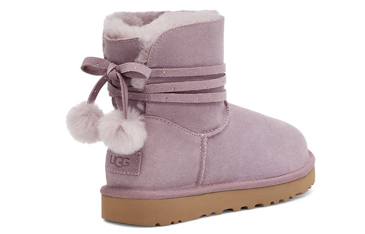Ботинки зимние UGG Mini Bailey Bow Pom Pink - изображение 4