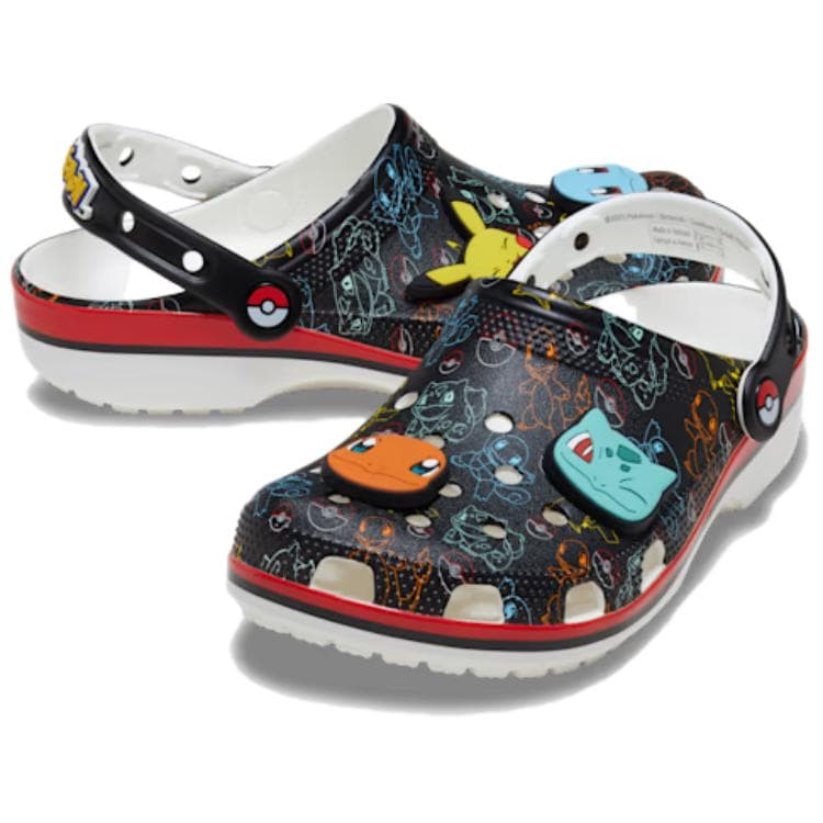 Сабо Crocs x POKEMON Классическая саба из резины унисекс черного цвета - изображение 4