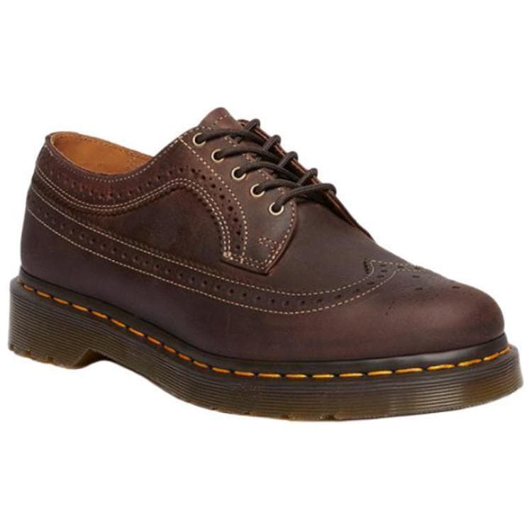Кроссовки Dr.Martens Originals Коровья кожа Устойчивая к истиранию Низкая повседневная обувь Унисекс Темно-коричневый - изображение 2