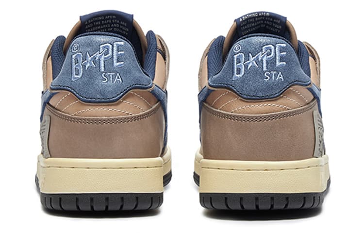 Кроссовки A BATHING APE SK8 Sta Grey Brown Blue - изображение 4