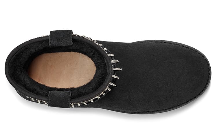 Ботинки зимние UGG Classic Mini Fringe Black - изображение 5