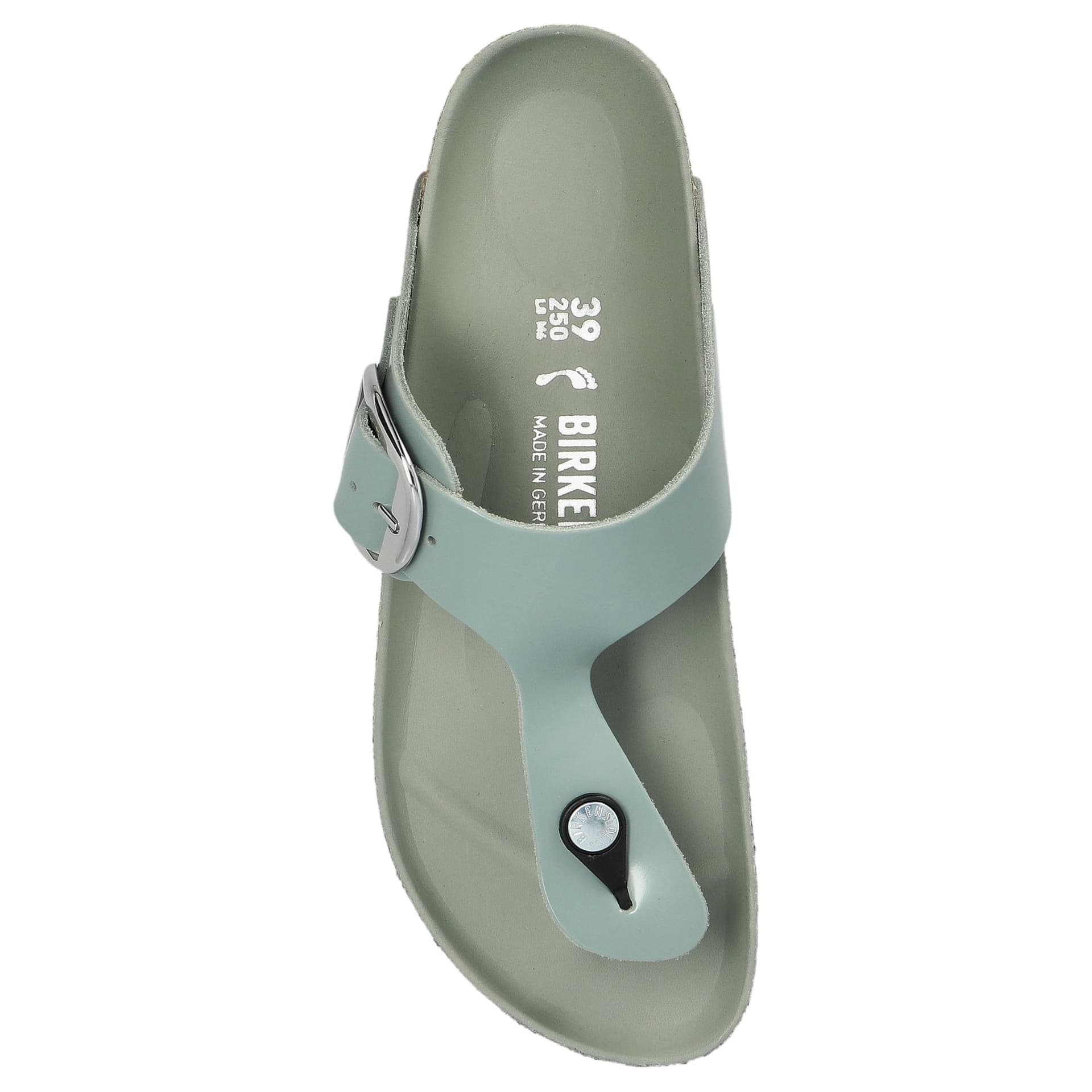 Шлёпанцы Birkenstock Gizeh Big Buckle Резиновая подошва противоскользящие шлепанцы женские зеленые - изображение 4