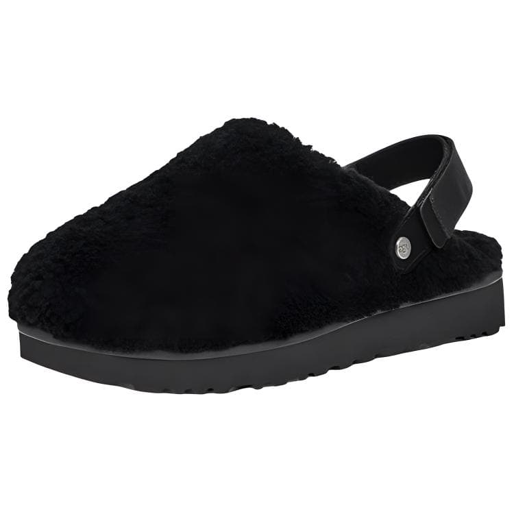 Сандалии UGG Коммутирование Универсальные Флисовые Мюли с противоскользящим эффектом Домашние тапочки Женские Черные - изображение 1