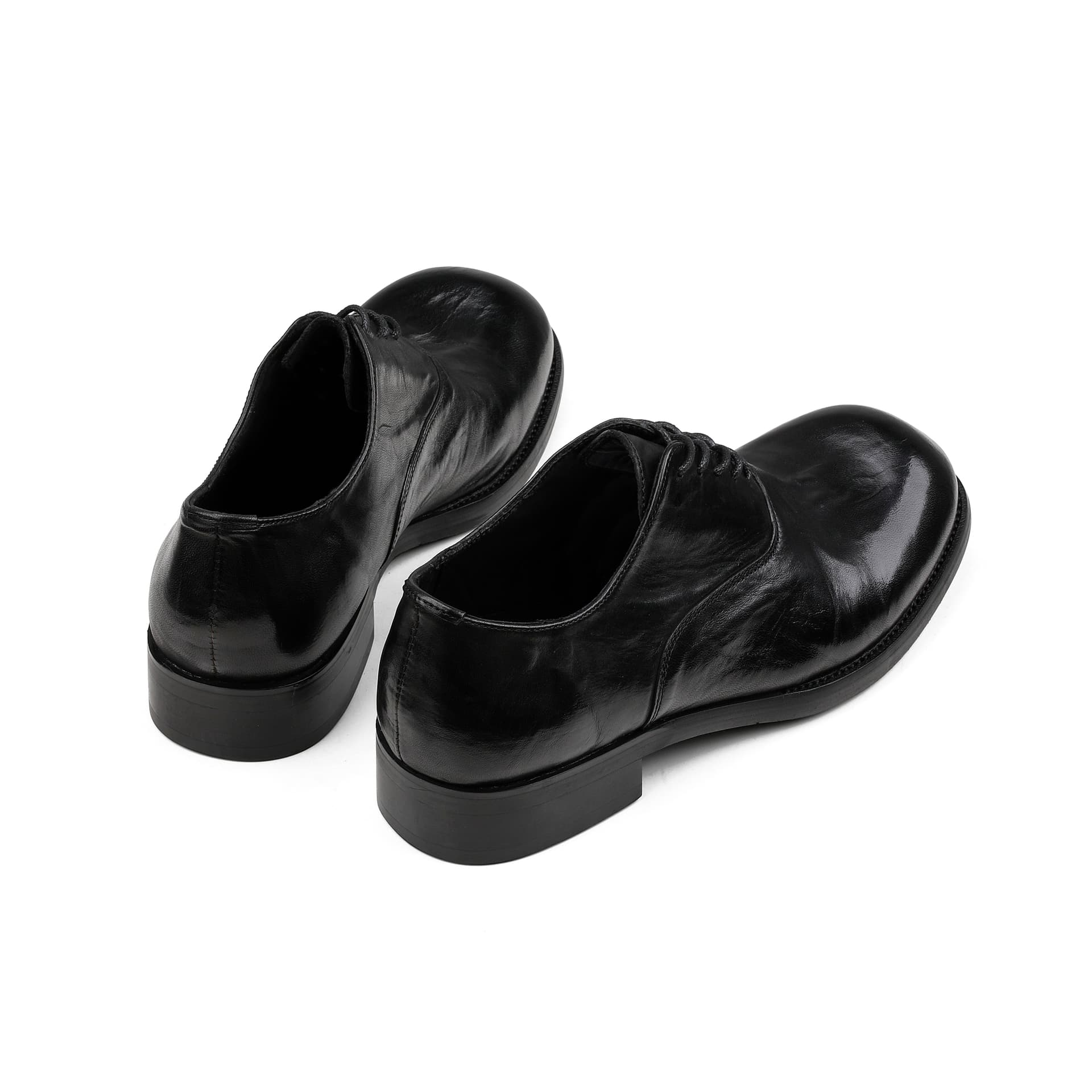 HANQIAORIJI Black Blood Collection Лошадиная кожа Повседневные кожаные туфли Унисекс - изображение 6