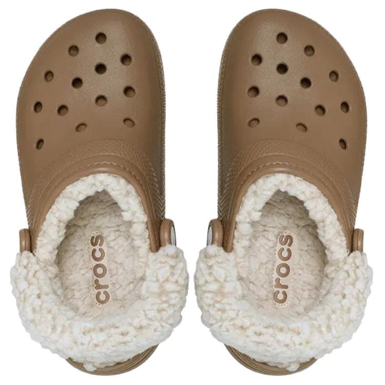 Сабо Crocs Классический плюшевый с круглым узором сандал резина унисекс коричневый - изображение 4