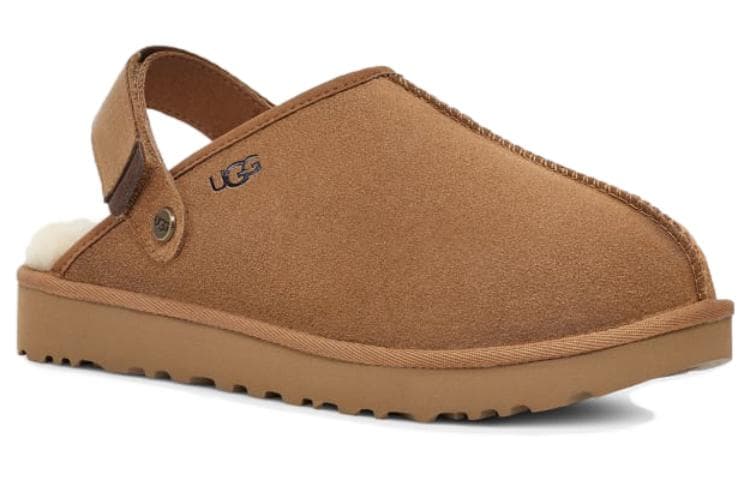 Сандалии UGG с флисовой подкладкой универсальные удобные мюли устойчивые к истиранию домашние тапочки для женщин каштановый цвет - изображение 3