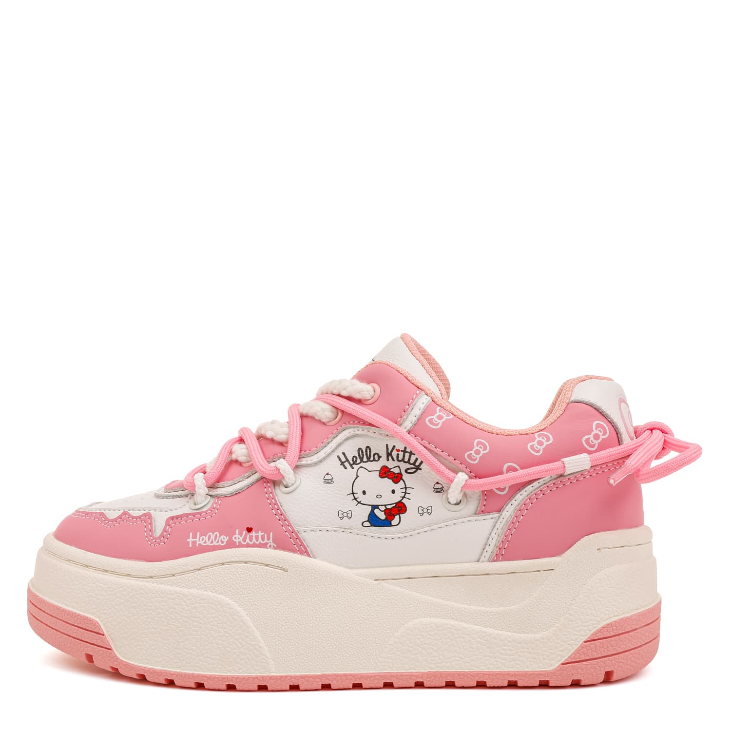 Кроссовки Sanrio x Hello Kitty Спилок коровья Аbrasion Resistant визуально увеличивает рост Низкие Кроссовки для скейтбординга - изображение 1
