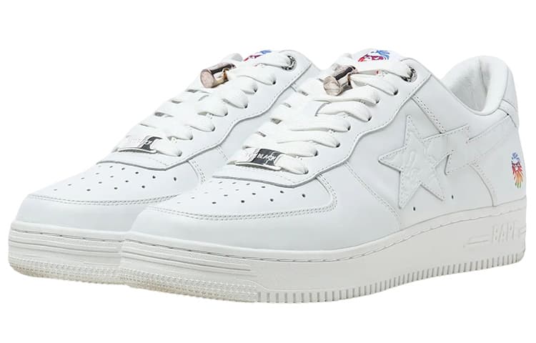 Кроссовки BAPE BLACK x A BATHING APE STA White Silver - изображение 2