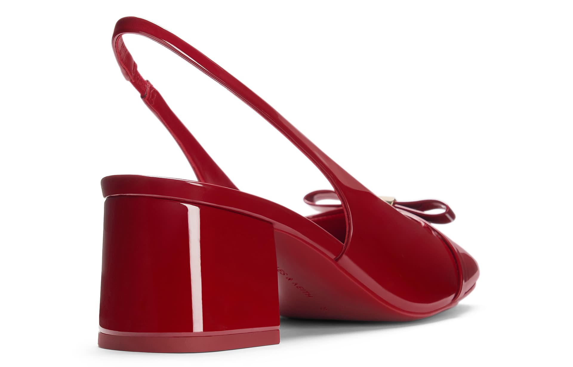 Туфли CHARLES&KEITH PU увеличивающий рост круглый носок бант обувь без подкладки сандалии свадебные квадратный каблук высокие каблуки 5,7 см женские - изображение 4