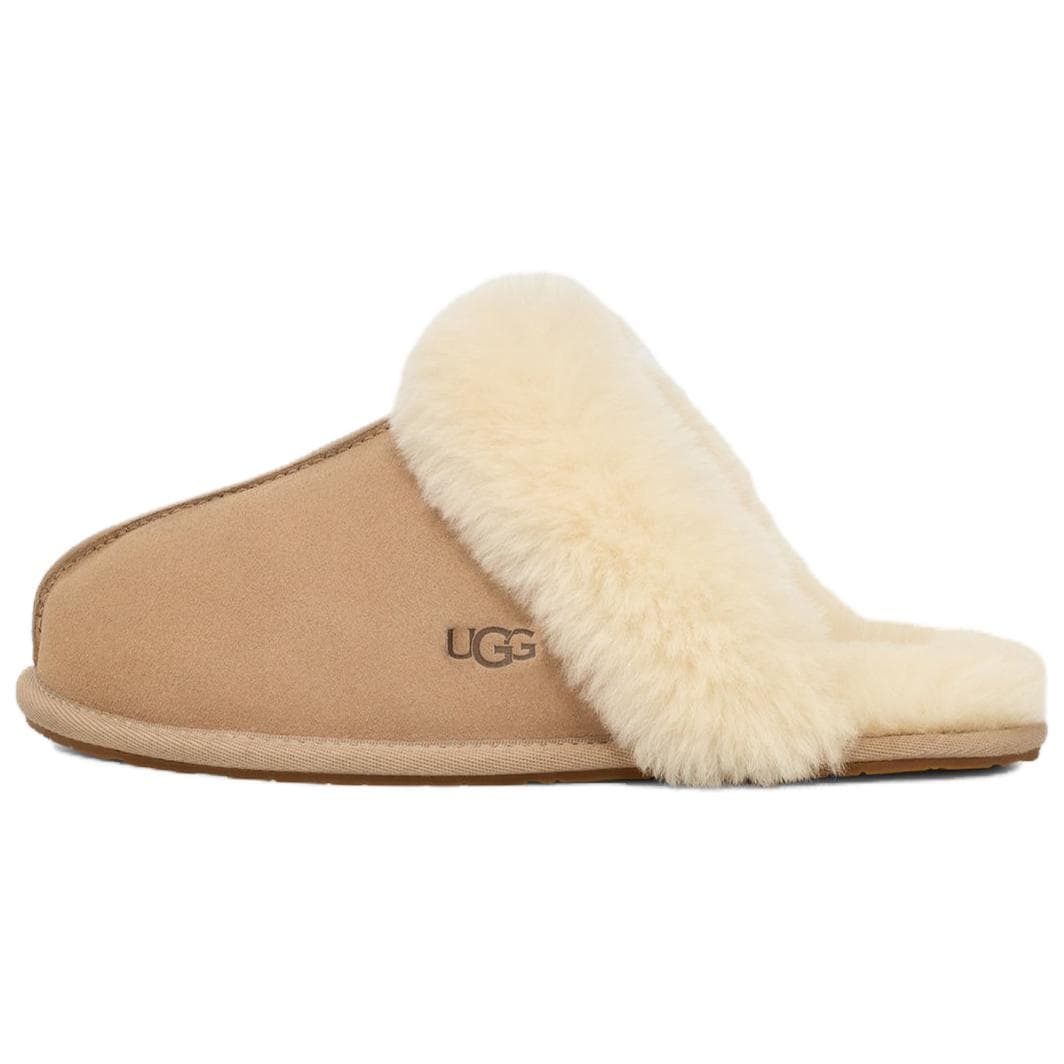 Сандалии UGG Scuffette II Модные Универсальные Флисовые Подкладочные Мюли с Резиновой Подошвой Устойчивые к Тертости - изображение 1
