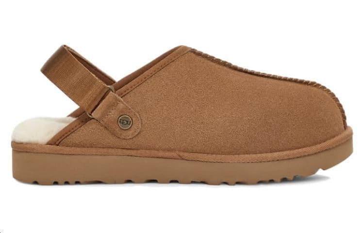 Сандалии UGG с флисовой подкладкой универсальные удобные мюли устойчивые к истиранию домашние тапочки для женщин каштановый цвет - изображение 2