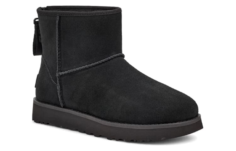 Ботинки зимние UGG Classic Mini Logo Zip Black - изображение 3
