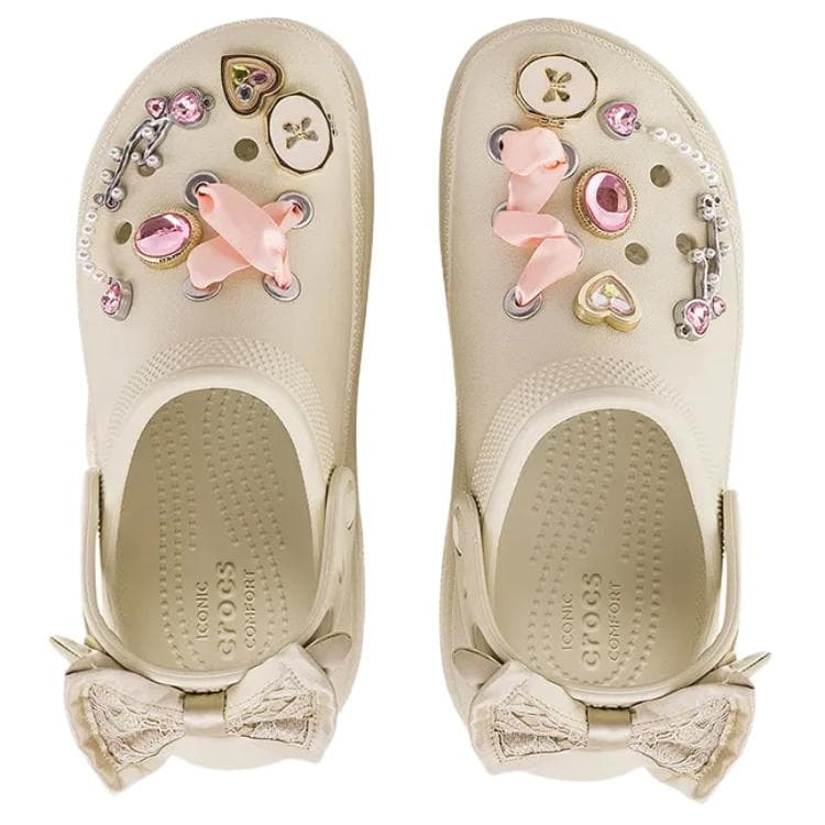 Сабо Crocs FLOATING Dream Flower Shadow Cream Верхняя одежда Дышащая обувь Сабо Резина Женские Бежевый - изображение 5