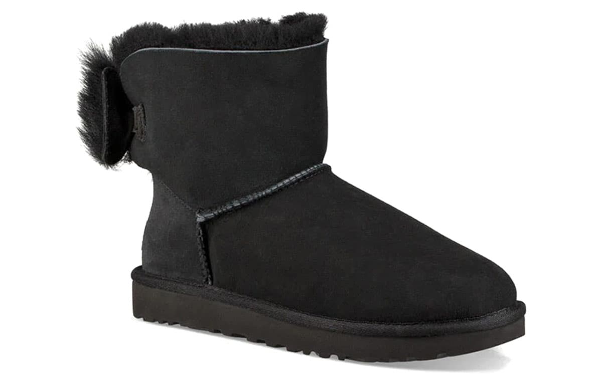 Ботинки зимние UGG Fluff Bow Mini Black - изображение 3