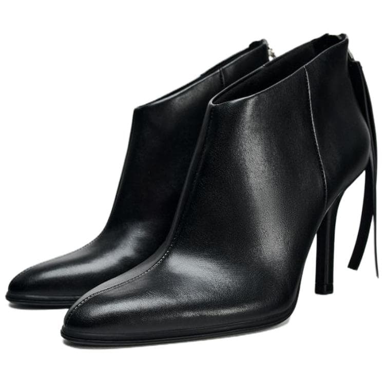 Туфли ZARA Узкий каблук Высокие каблуки Женские Черный - изображение 2