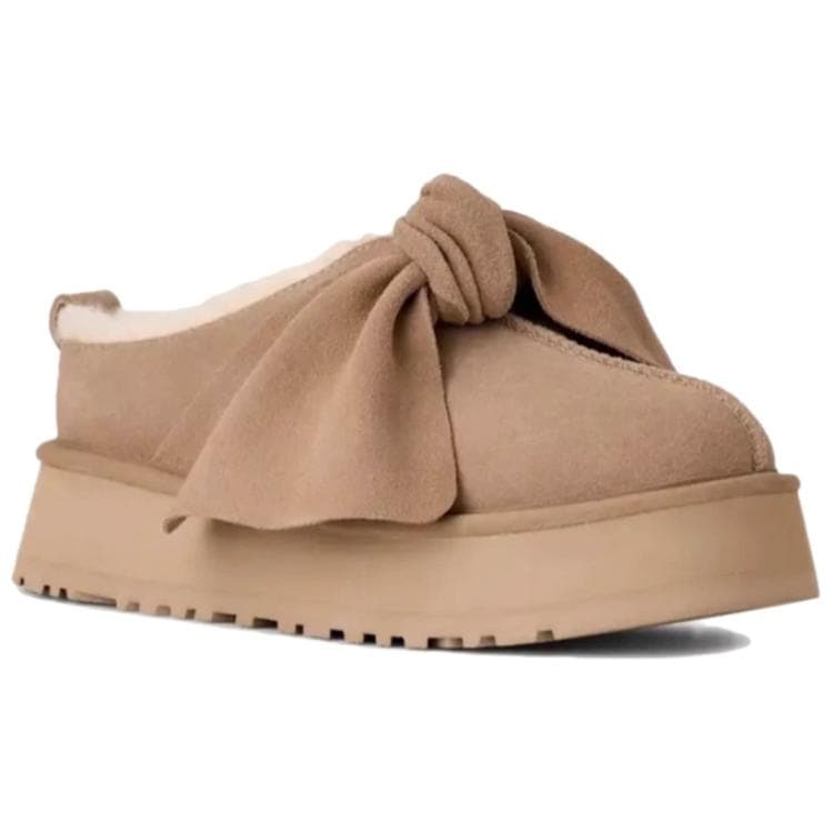 Сандалии UGG с флисовой подкладкой удобные винтажные мюли устойчивые к истиранию домашние тапочки для женщин коричневый - изображение 2