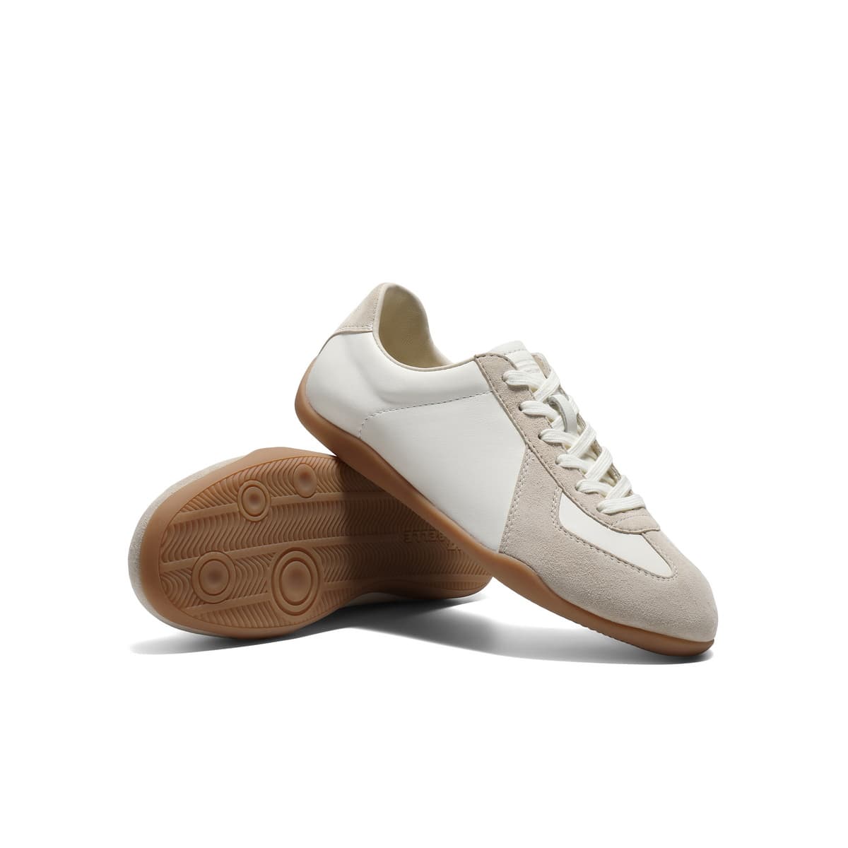 Кроссовки Белль Коровья кожа Low Топ Кеды немецкой армии (GAT) Women's White - изображение 5