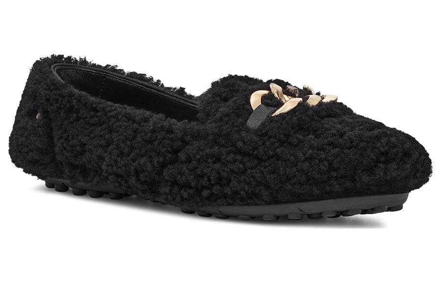 Тапочки UGG Овчина Женские Повседневные Туфли Женские Черные - изображение 3